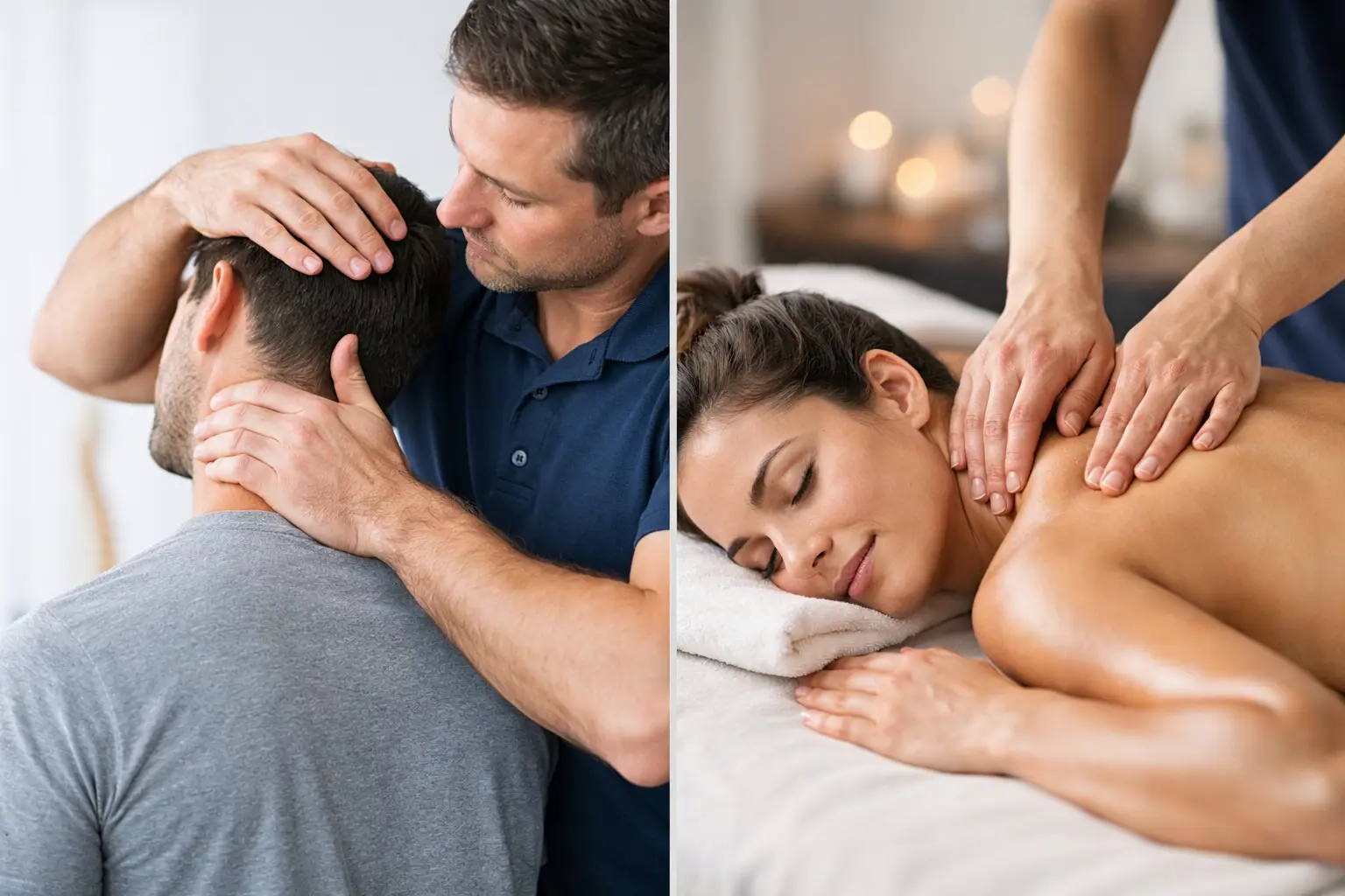 Chiropractic and massage therapy comparison